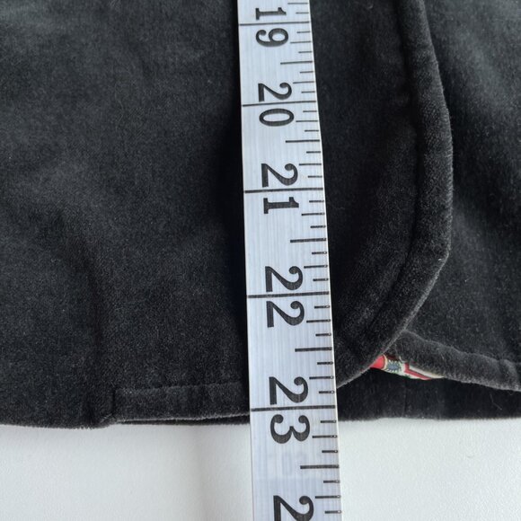 VTG Y2K Old Navy Velvet Jacket Women's M Black Paisley Lining Holiday Whimsigoth - Picture 13 of 13